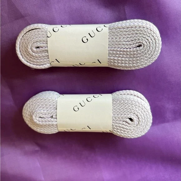 Gucci shoe laces white 2025